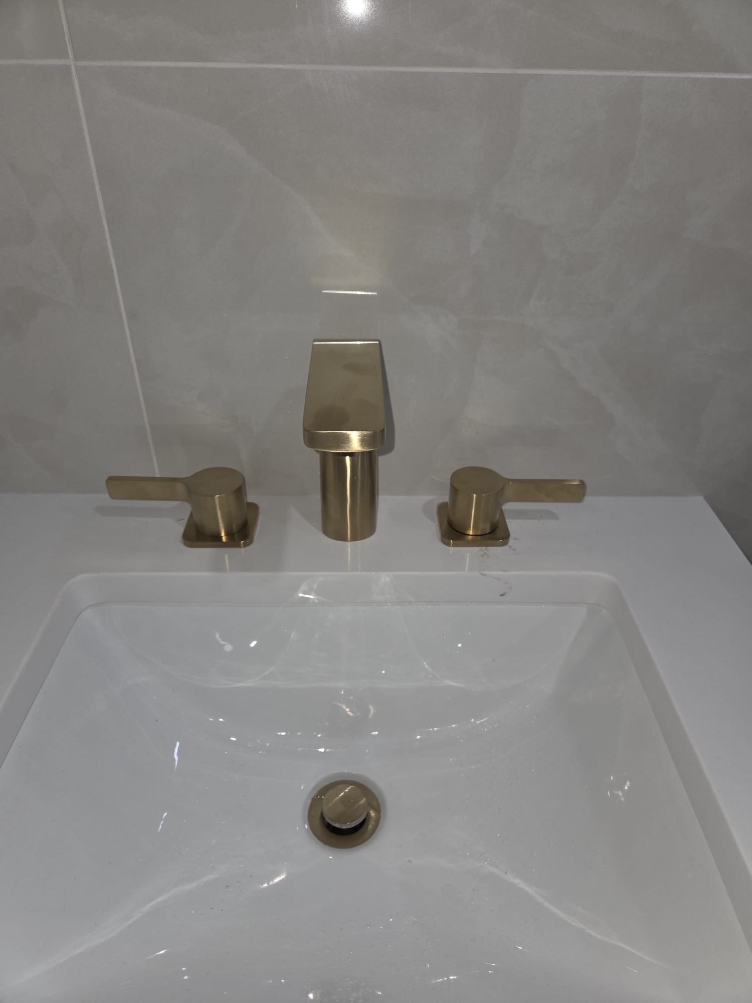 Bathroom faucet installation