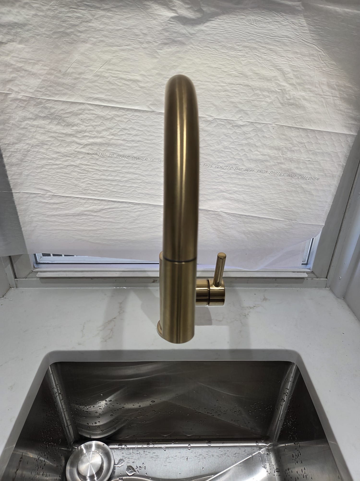 Kitchen faucet installation