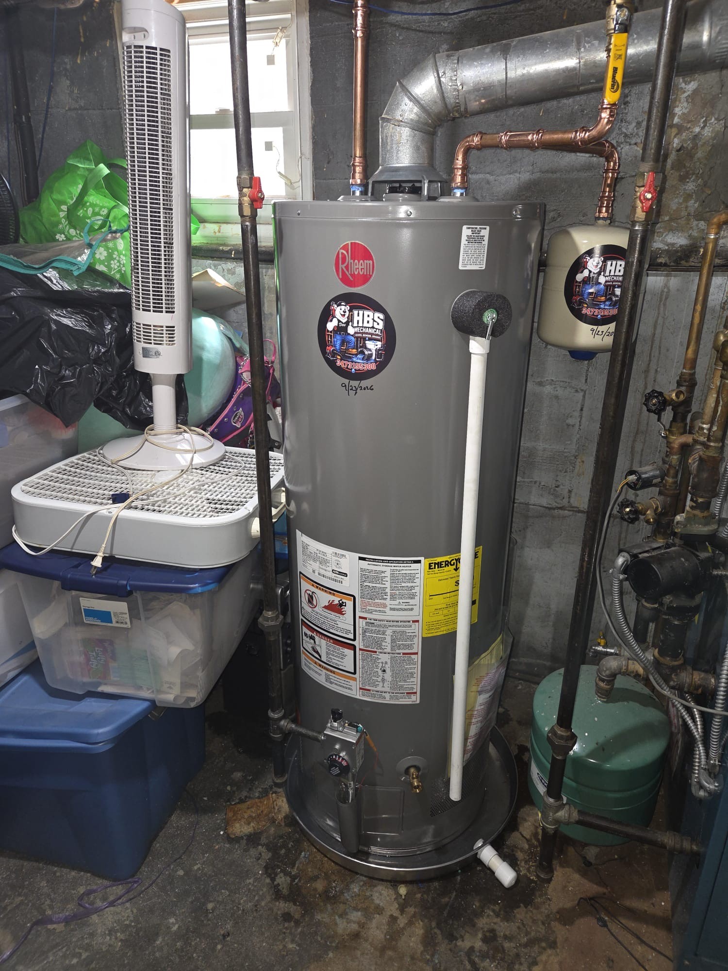 Single water heater installation